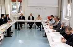 Un momento della conferenza stampa 
