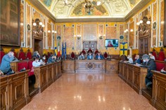 Un momento dell’incontro, in Municipio