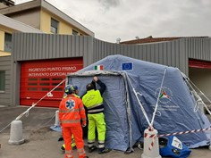 tenda pretriage Ospedale Borgotaro